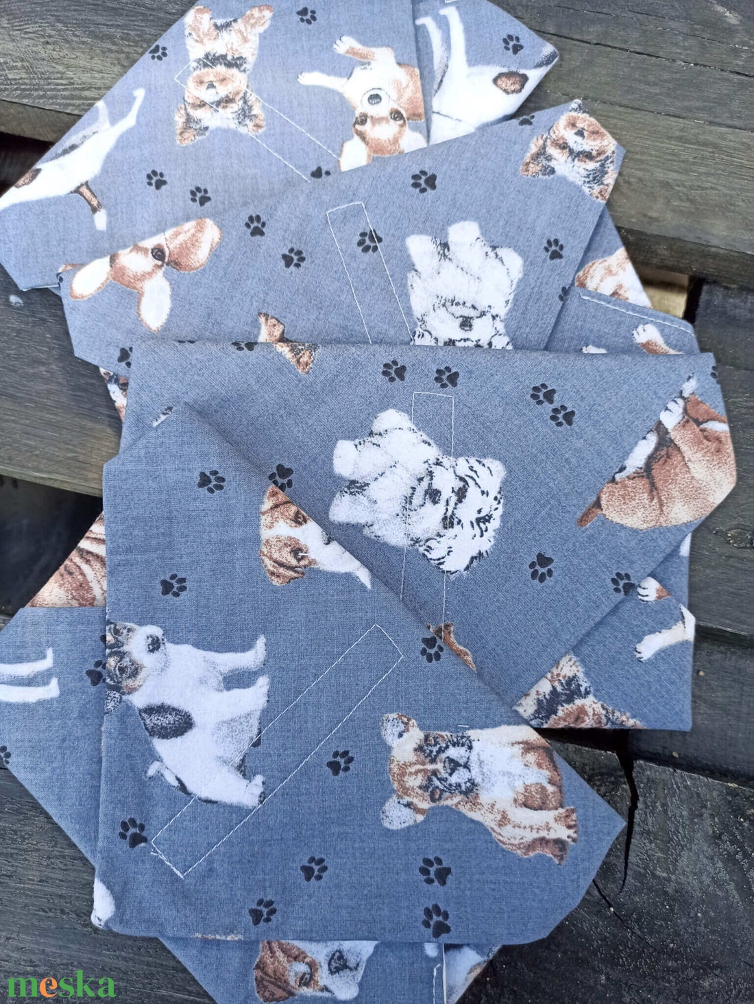 Újraszalvéta kölyökkutya - táska & tok - uzsonna- & ebéd tartó - szendvics csomagoló - Meska.hu