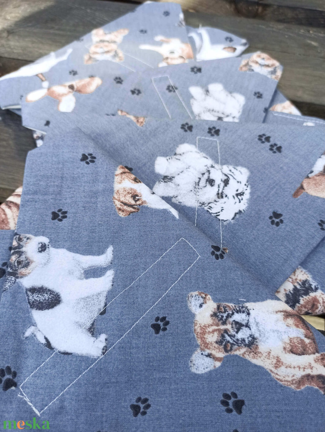 Újraszalvéta kölyökkutya - táska & tok - uzsonna- & ebéd tartó - szendvics csomagoló - Meska.hu