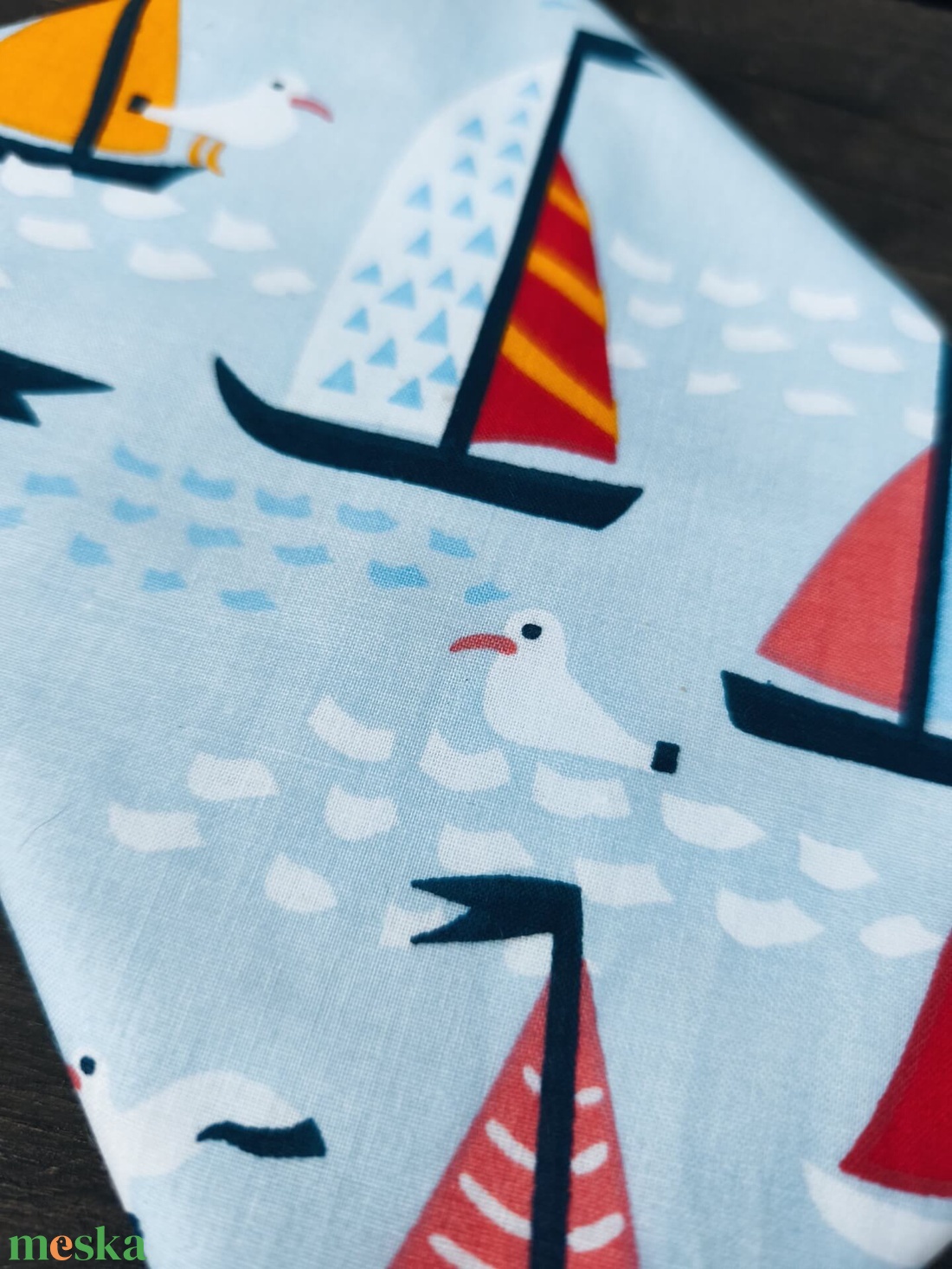 Újraszalvéta Tengerre fel! szett - táska & tok - uzsonna- & ebéd tartó - szendvics csomagoló - Meska.hu