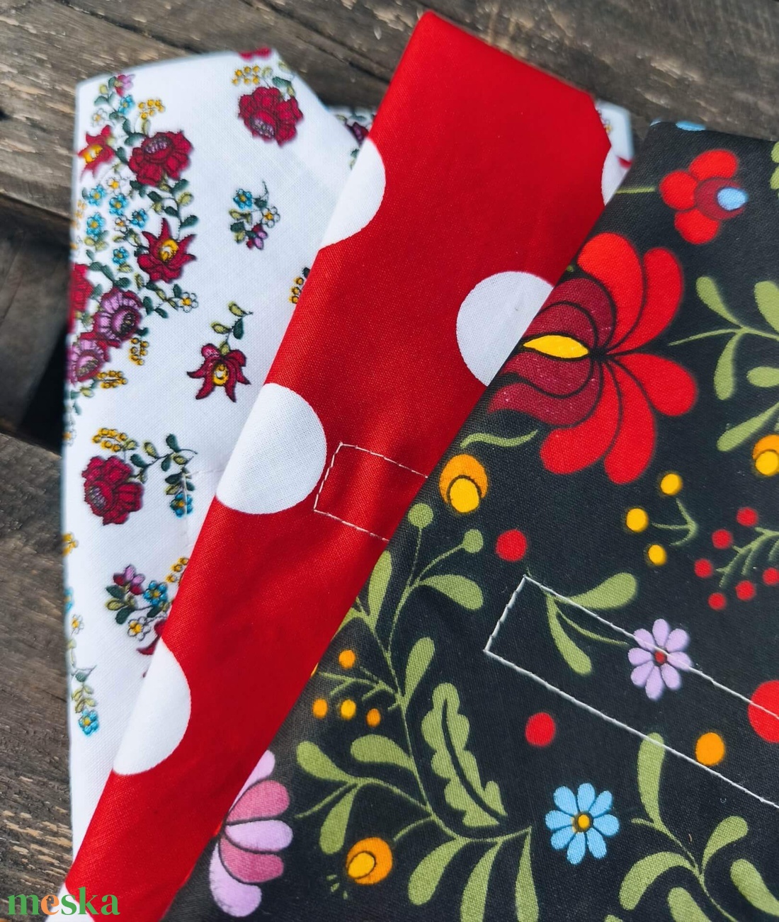 Újraszalvéta Magyaros szett - táska & tok - uzsonna- & ebéd tartó - szendvics csomagoló - Meska.hu