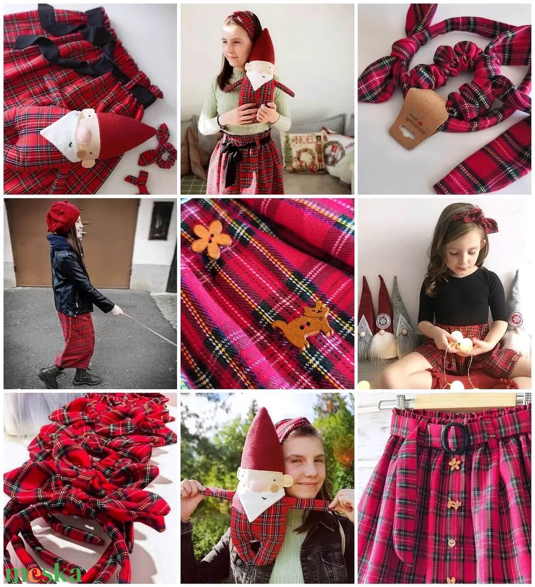 Skót kockás nadrágszoknya - ruha & divat - babaruha & gyerekruha - nadrág - Meska.hu