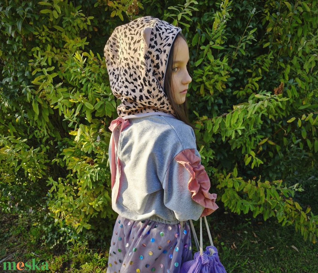 Leopárd balaklava  - ruha & divat - babaruha & gyerekruha - babasapka - Meska.hu