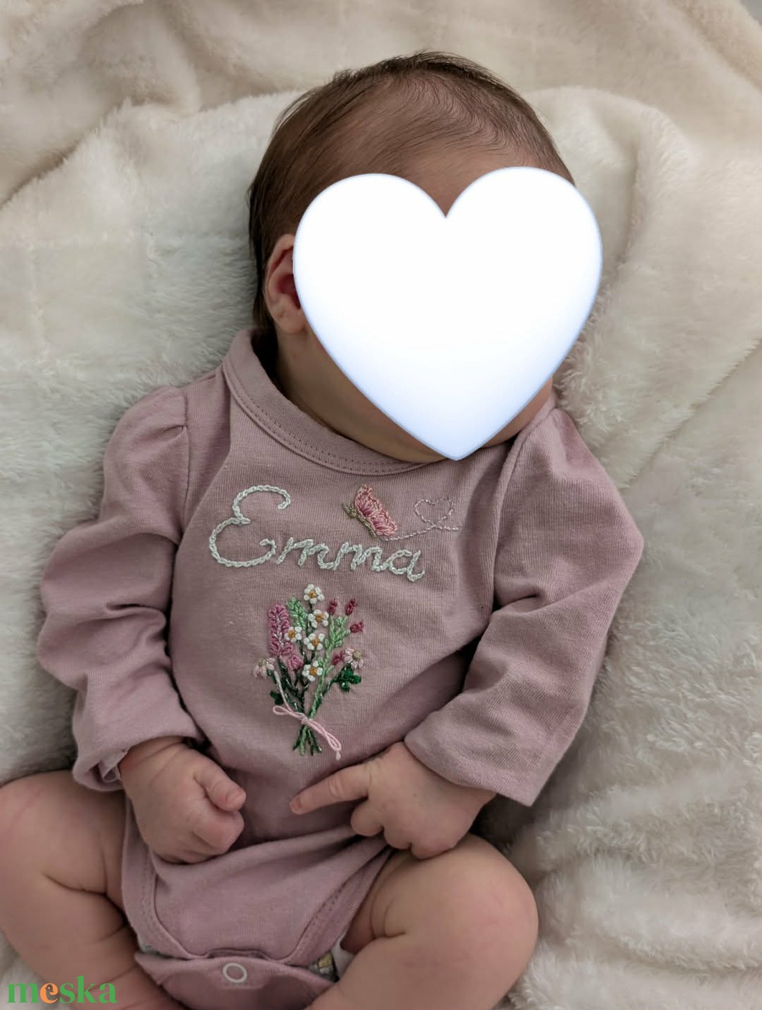 Egyedi hímzett baba body - baba - mama - babaruházat - baba body - Meska.hu