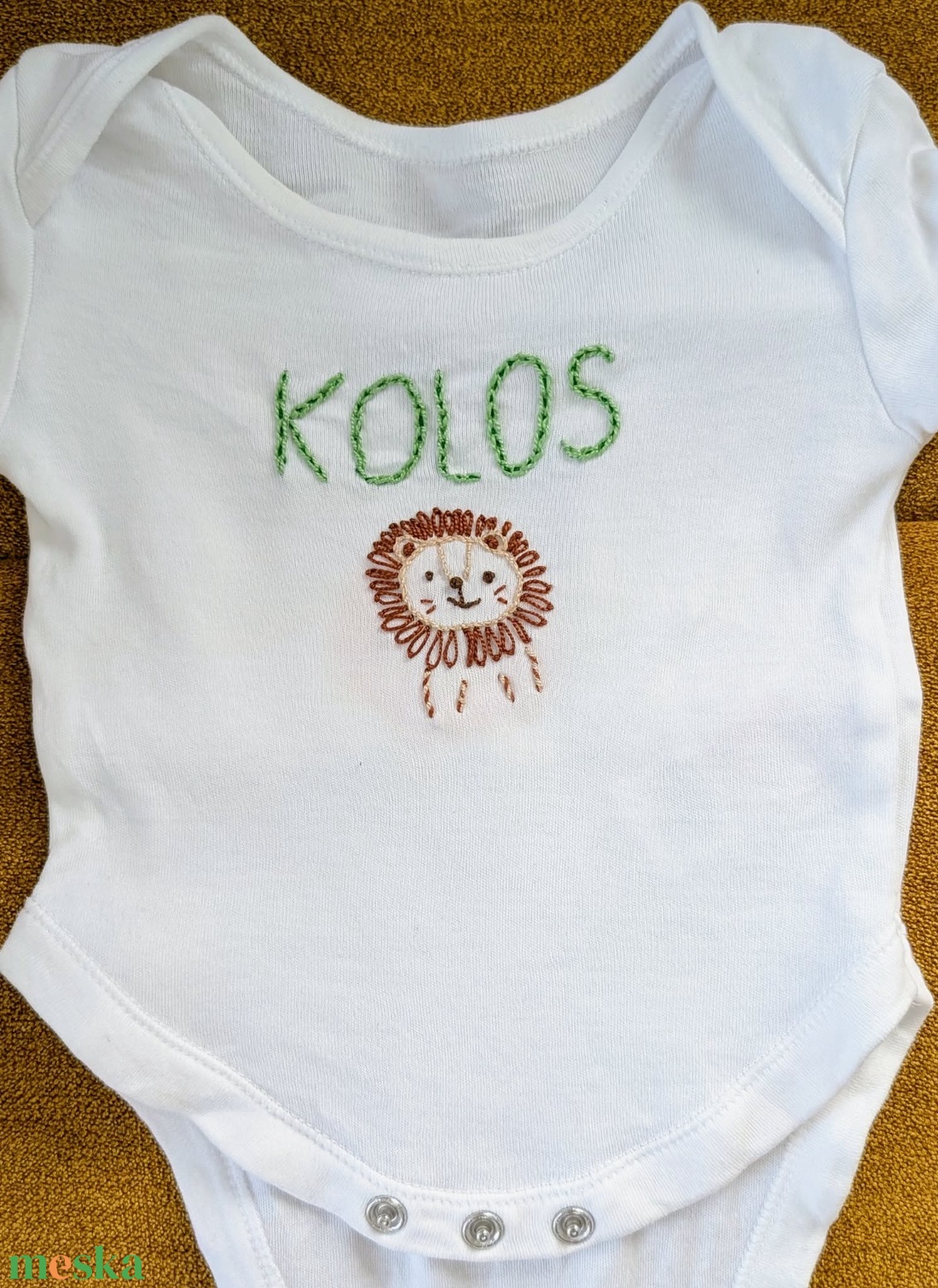 Kisfiúknak névvel hímzett body - baba - mama - babaruházat - baba body - Meska.hu