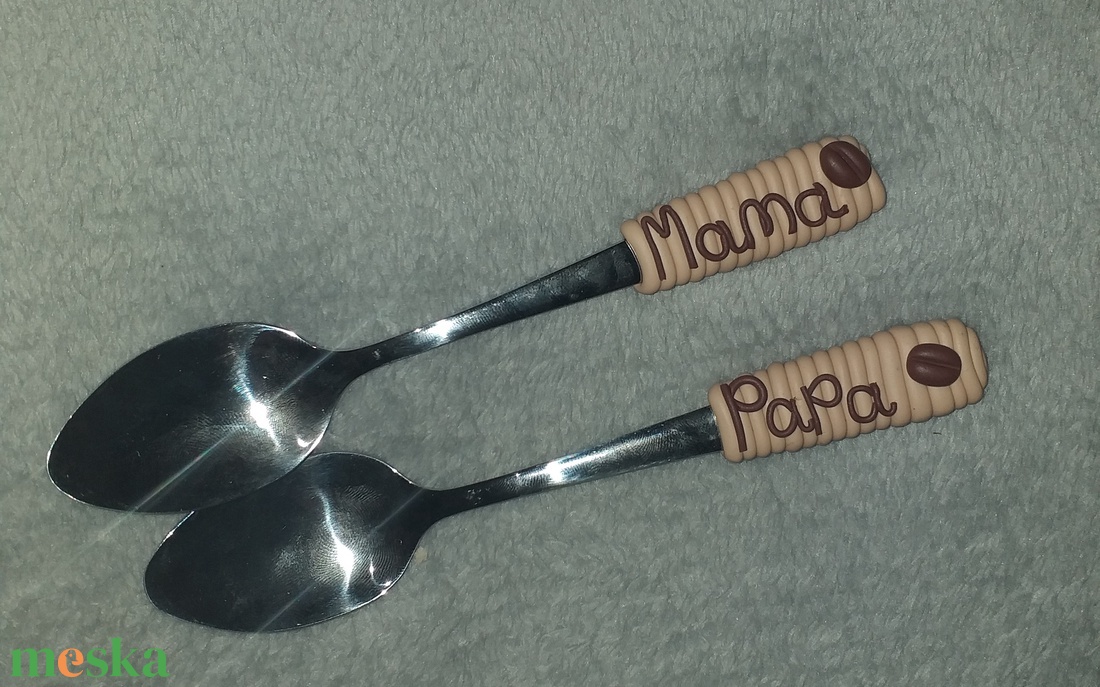 Mama és Papa feliratos kanál szett - otthon & életmód - konyhafelszerelés, tálalás - tálalás - kanál & villa - Meska.hu