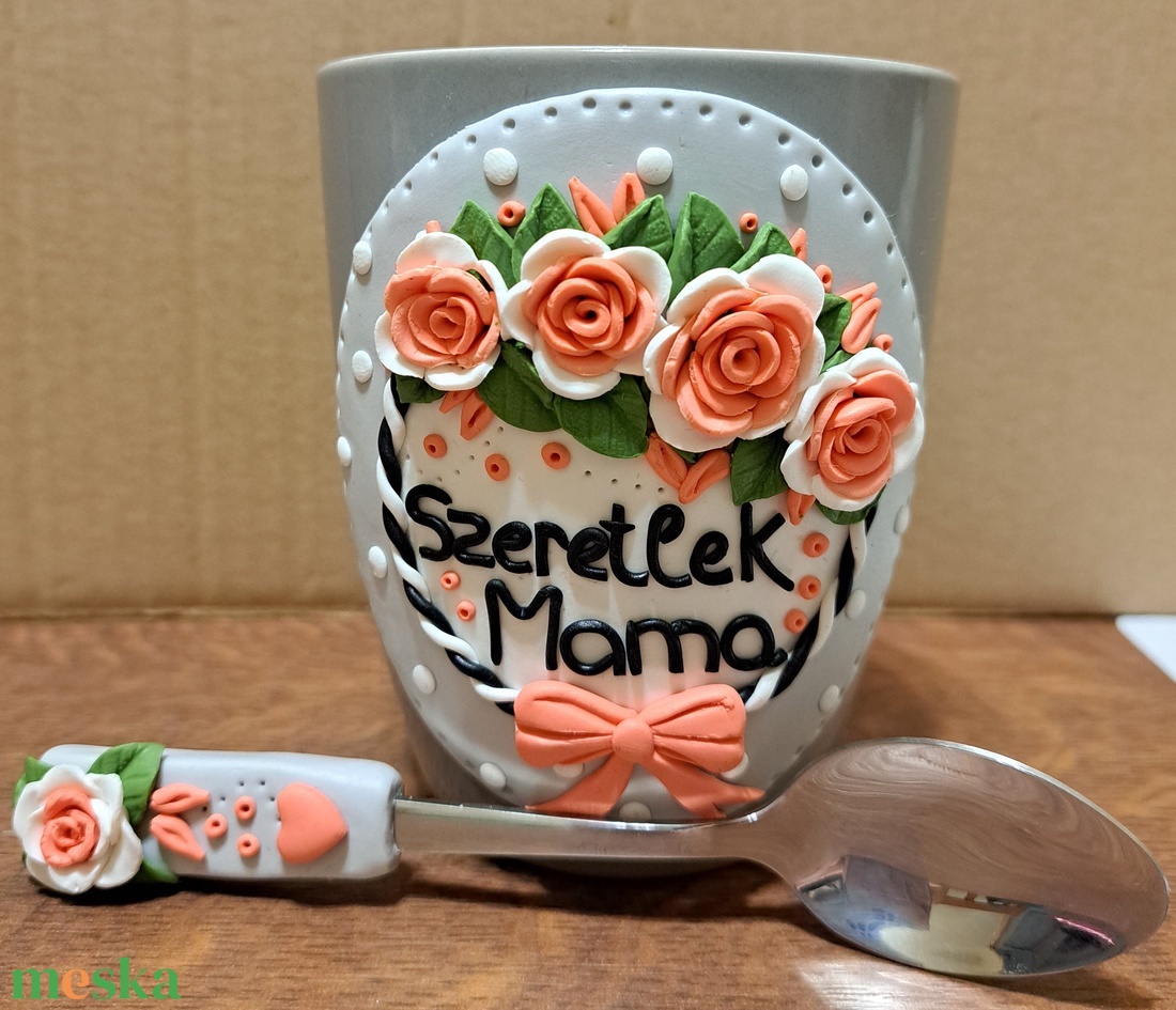 Szeretlek Mama feliratos bögre és kanál - otthon & életmód - konyhafelszerelés, tálalás - tálalás - bögre & csésze - Meska.hu Szeretlek Mama feliratos bögre és kanál - otthon & életmód - konyhafelszerelés, tálalás - tálalás - bögre & csésze - Meska.hu