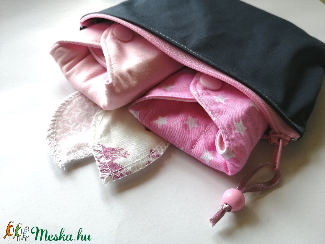 Pamut intim betét szett - Kezdőcsomag - Rózsaszín - szépségápolás - intim higiénia - tisztasági betét - Meska.hu