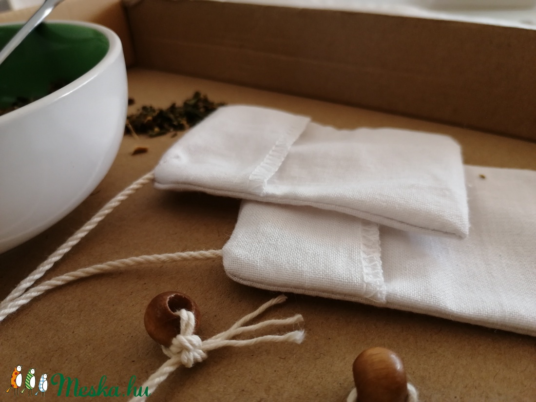 Pamut teafilter /ökomegoldás 2 db-os - otthon & életmód - konyhafelszerelés, tálalás - Meska.hu