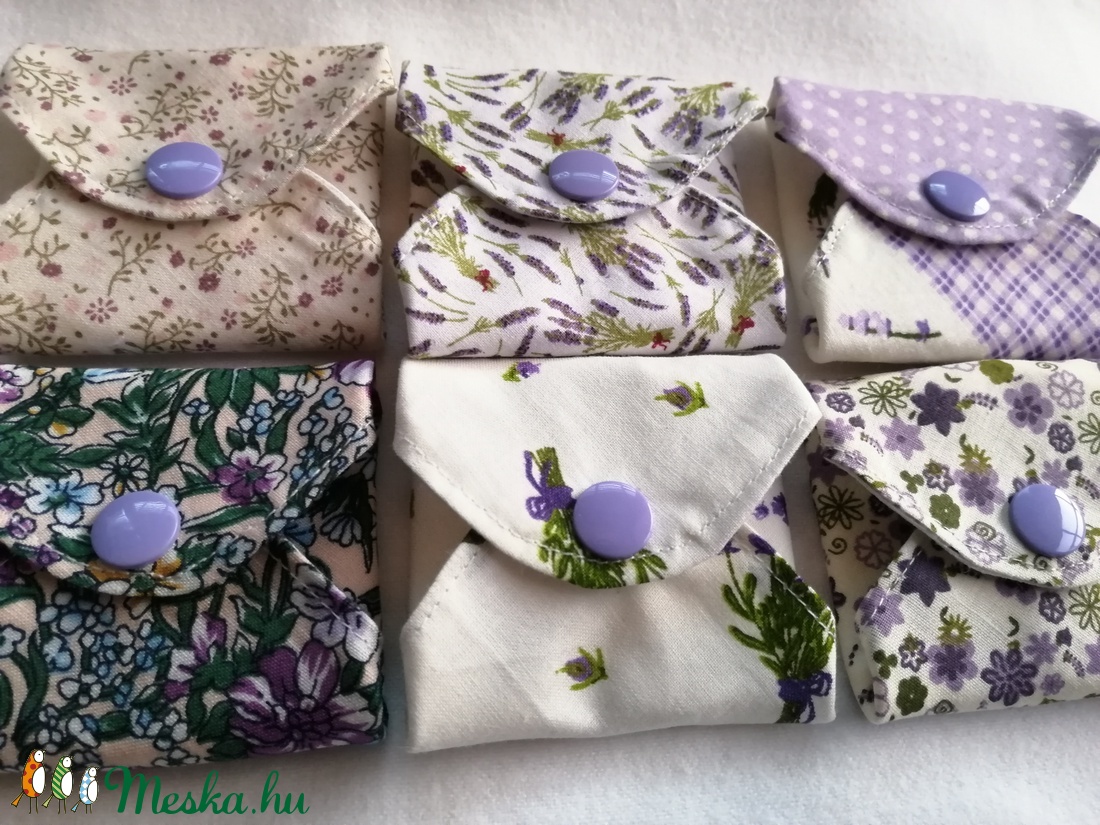 Pamut tisztasági betét szett Levendula - szépségápolás - intim higiénia - tisztasági betét - Meska.hu