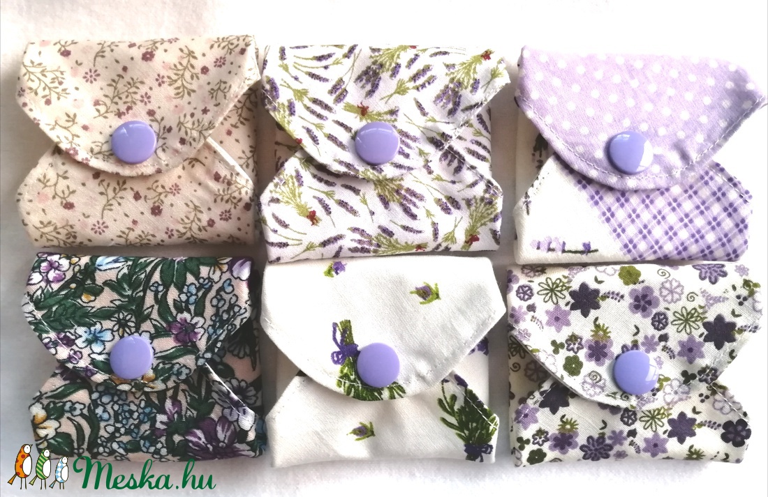 Pamut tisztasági betét szett Levendula - szépségápolás - intim higiénia - tisztasági betét - Meska.hu