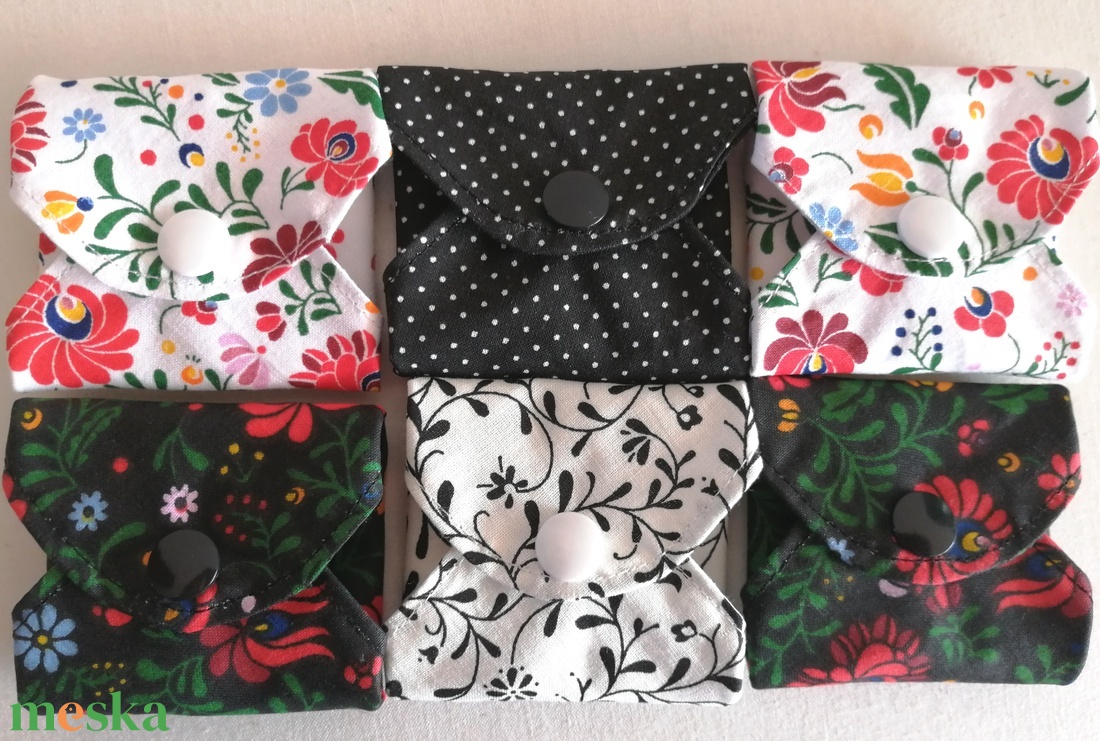 Pamut tisztasági betét szett Motívumok - szépségápolás - intim higiénia - tisztasági betét - Meska.hu