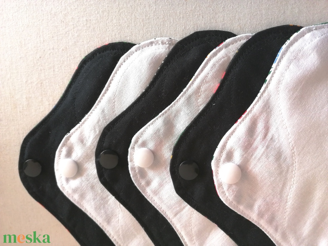 Pamut tisztasági betét szett Motívumok - szépségápolás - intim higiénia - tisztasági betét - Meska.hu