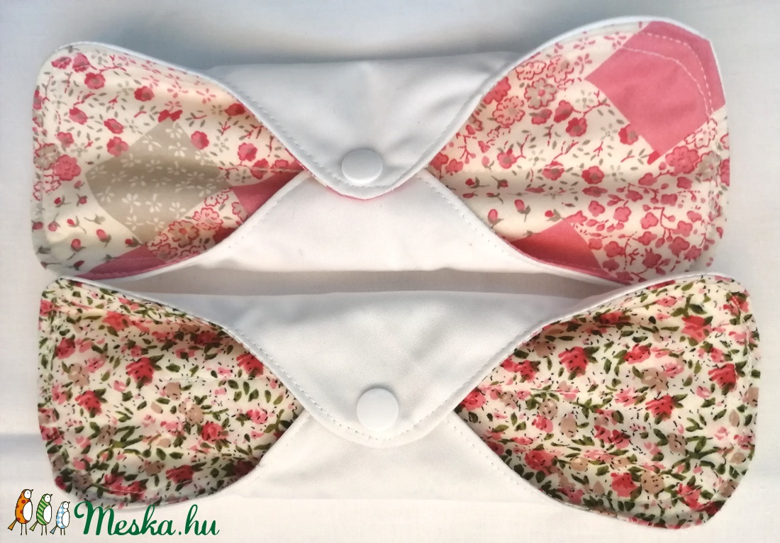 Pamut intim betét 2 db-os Virágok 22 cm-es - szépségápolás - intim higiénia - intimbetét - Meska.hu