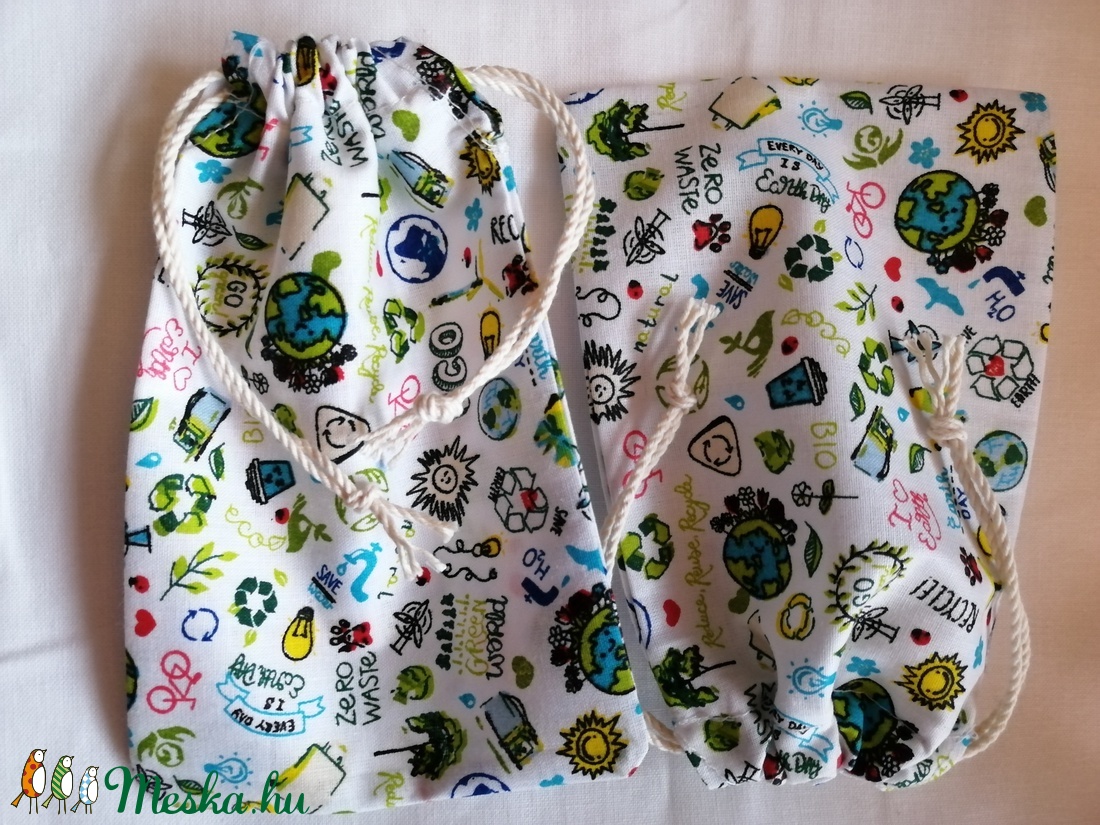 Kicsi zsák/ tartó ECO 2 db-os - szépségápolás - szappan & fürdés - szappanzsák - Meska.hu