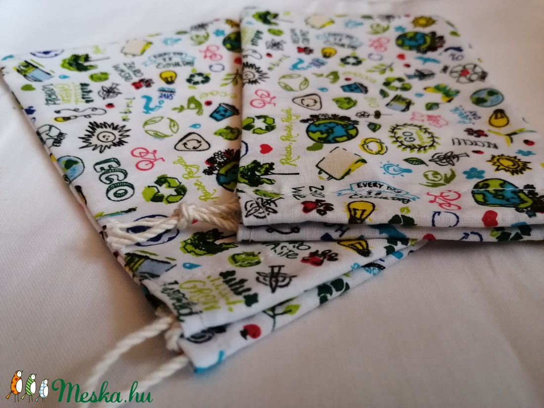 Kicsi zsák/ tartó ECO 2 db-os - szépségápolás - szappan & fürdés - szappanzsák - Meska.hu