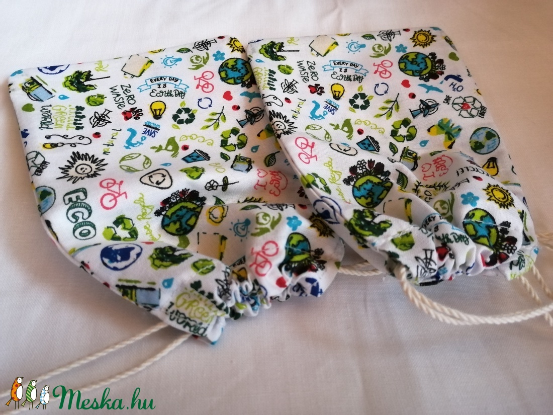 Kicsi zsák/ tartó ECO 2 db-os - szépségápolás - szappan & fürdés - szappanzsák - Meska.hu