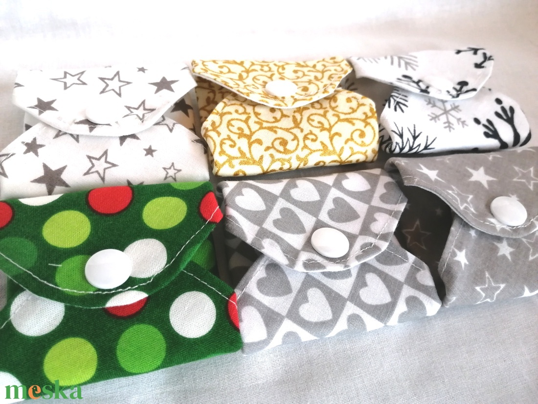 Pamut tisztasági betét szett Ünnepi idill - szépségápolás - intim higiénia - tisztasági betét - Meska.hu