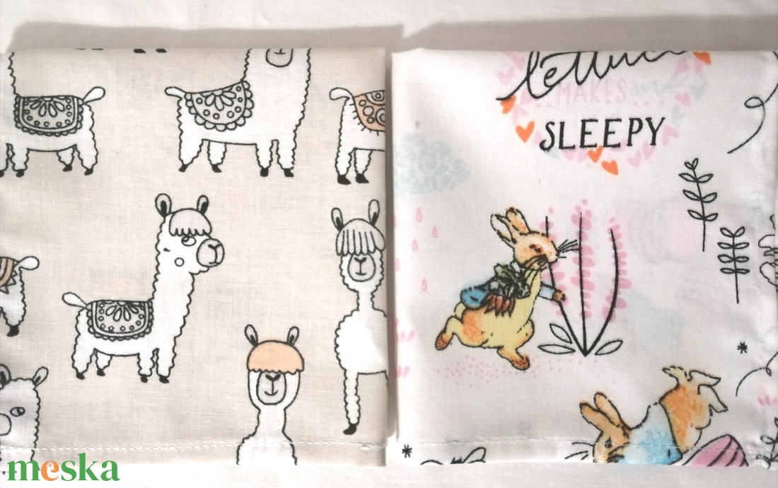 Pamut zsebkendő, Egyszer volt hol nem volt 2 db-os szettben - szépségápolás - textil zsebkendő - Meska.hu