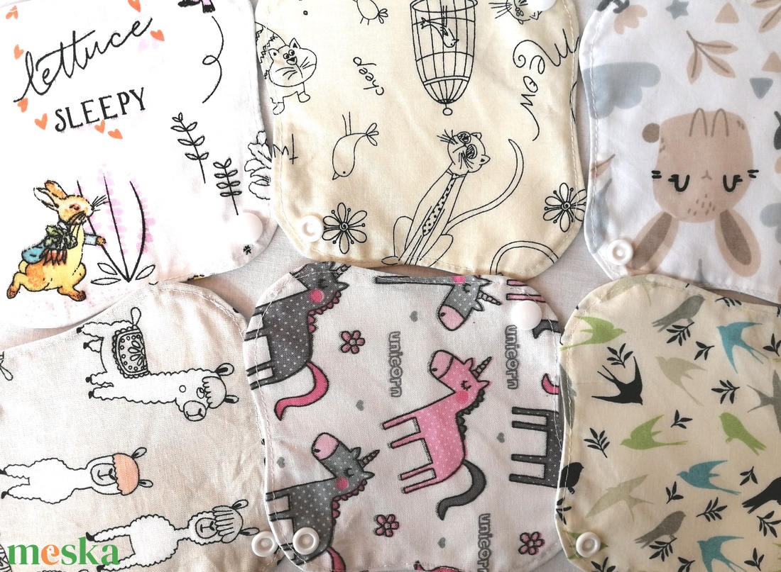 Pamut tisztasági betét szett Egyszer volt hol nem volt - szépségápolás - intim higiénia - tisztasági betét - Meska.hu