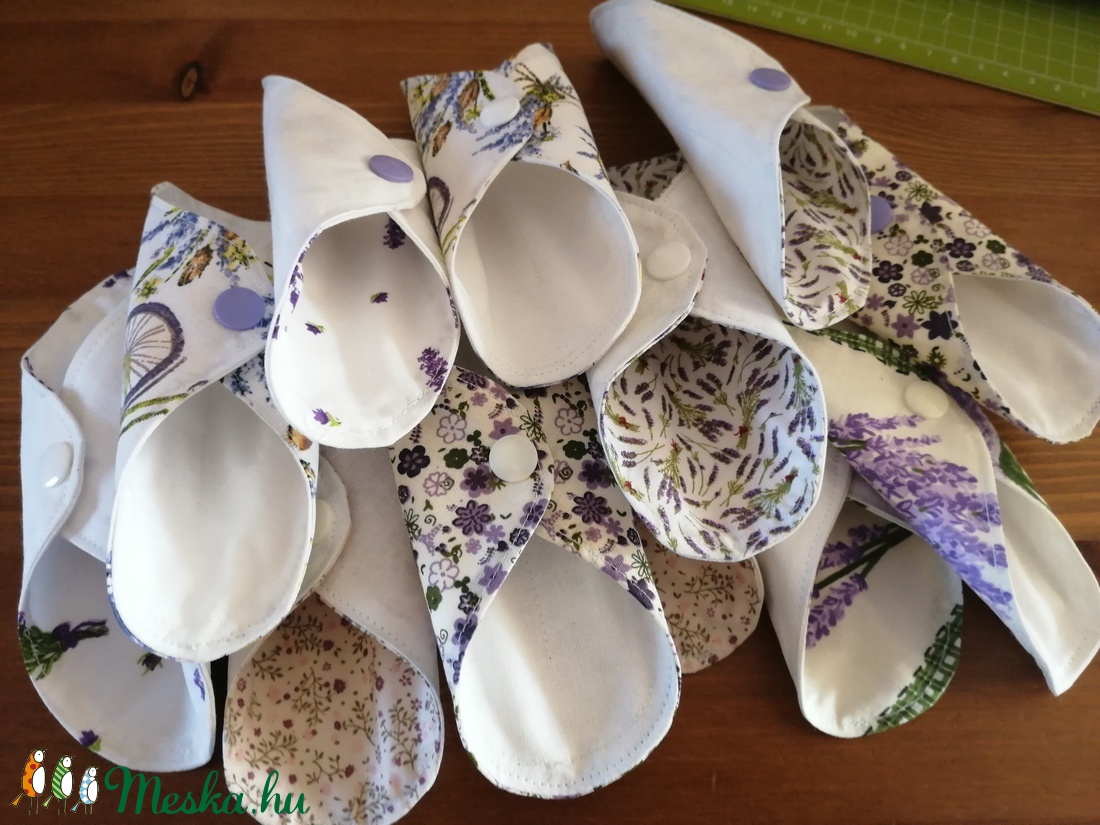 Pamut tisztasági betét szett Levendula - szépségápolás - intim higiénia - tisztasági betét - Meska.hu