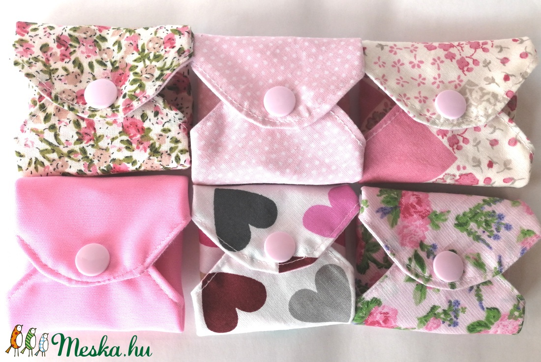 Pamut tisztasági betét szett Rózsaszín nőiesség - szépségápolás - intim higiénia - tisztasági betét - Meska.hu