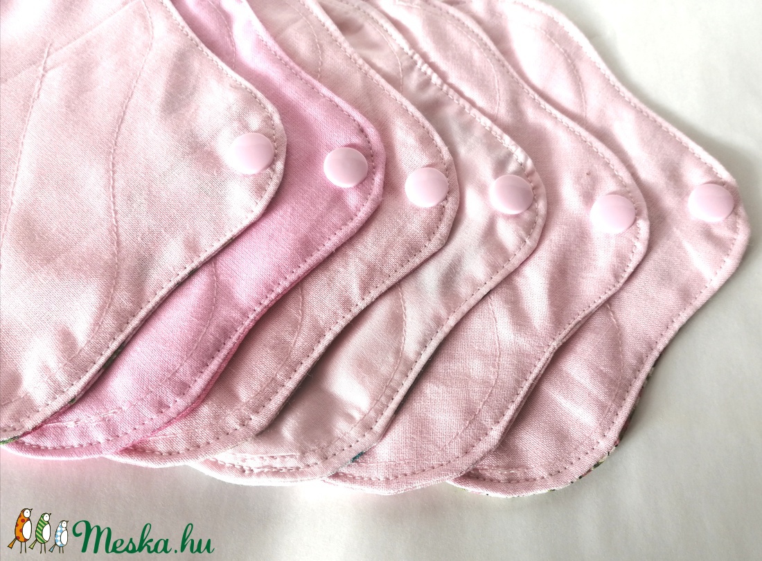 Pamut tisztasági betét szett Rózsaszín nőiesség - szépségápolás - intim higiénia - tisztasági betét - Meska.hu
