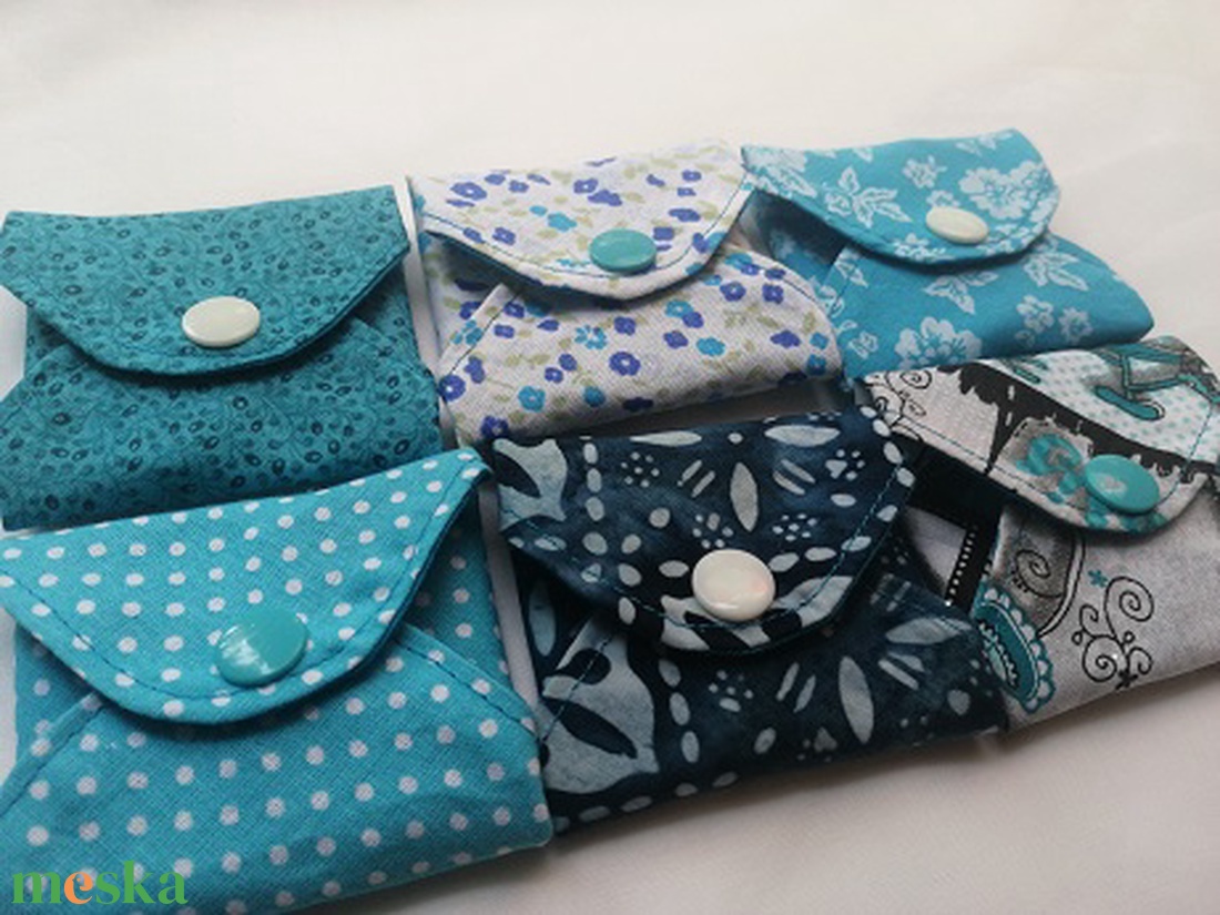 Pamut tisztasági betét szett Türkizkék Tenger - szépségápolás - intim higiénia - tisztasági betét - Meska.hu
