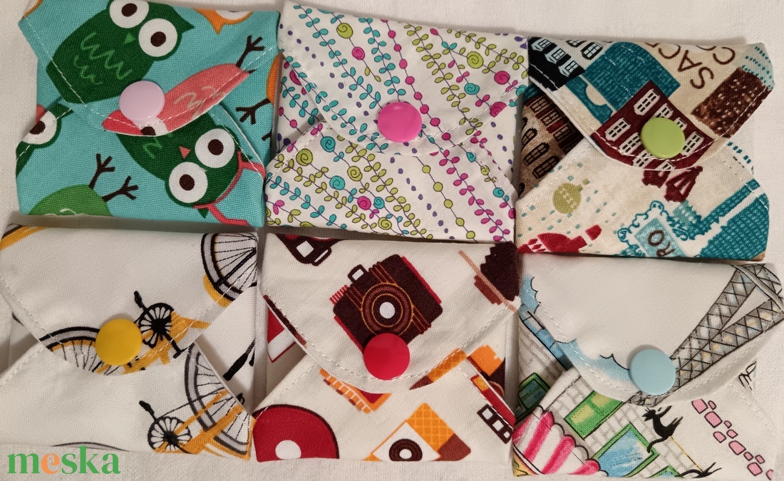 Pamut tisztasági betét szett Párizsi színkavalkád - szépségápolás - intim higiénia - tisztasági betét - Meska.hu