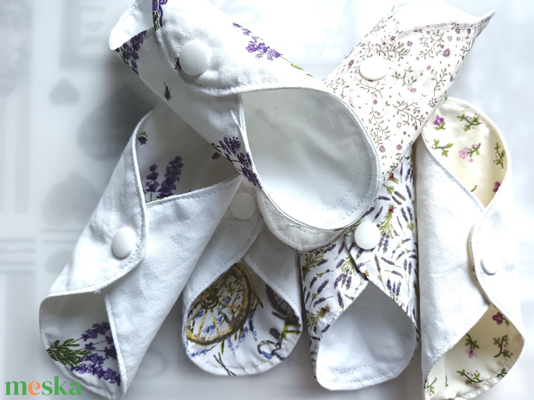 Pamut tisztasági betét szett LEVENDULA ÁLOM - szépségápolás - intim higiénia - tisztasági betét - Meska.hu