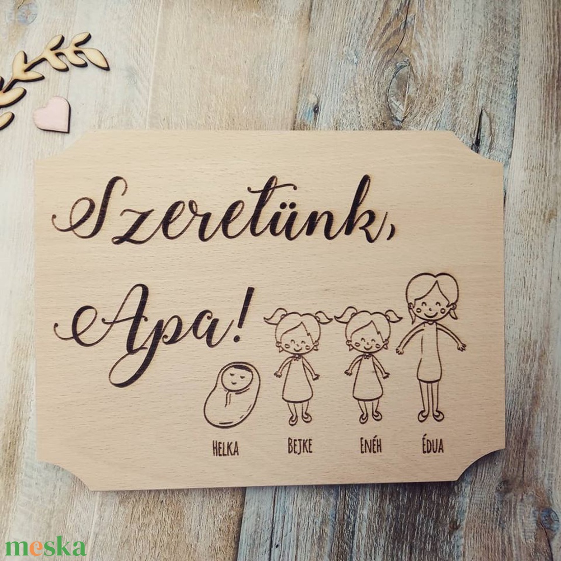 Vágódeszka gyerek figurákkal névre szólóan - otthon & életmód - konyhafelszerelés, tálalás - sütés, főzés - vágódeszka - Meska.hu