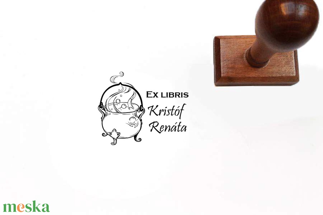 Varázsfőzet mintájú ex libris pecsét - otthon & életmód - papír, írószer - Meska.hu Varázsfőzet mintájú ex libris pecsét - otthon & életmód - papír, írószer - Meska.hu
