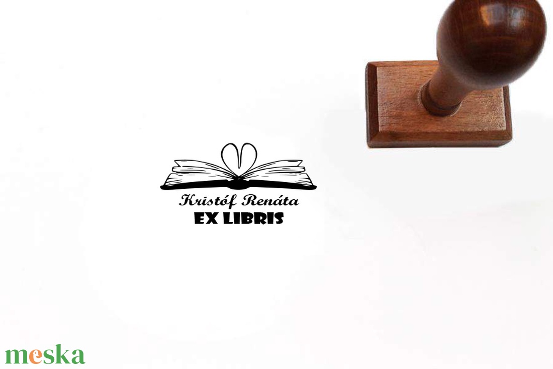 I love books pecsét ex libris pecsét - könyv & zene - ex libris pecsét - Meska.hu