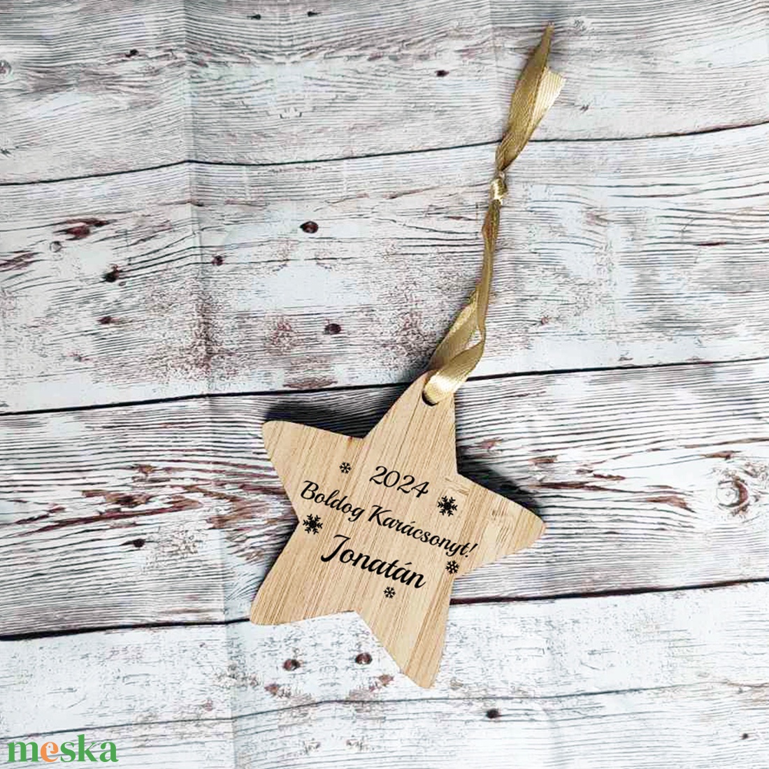 Névre szóló csillag karácsonyfadísz - karácsony - karácsonyi lakásdekoráció - karácsonyfadíszek - Meska.hu