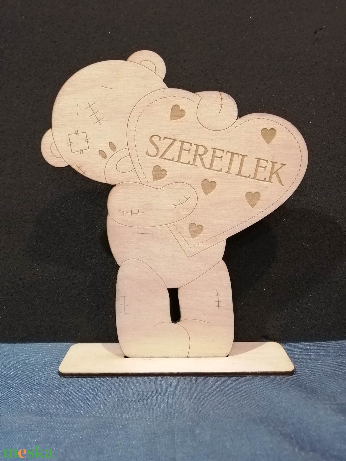 Gravírozott maci szívvel - otthon & lakás - dekoráció - dísztárgy - Meska.hu Gravírozott maci szívvel - otthon & lakás - dekoráció - dísztárgy - Meska.hu