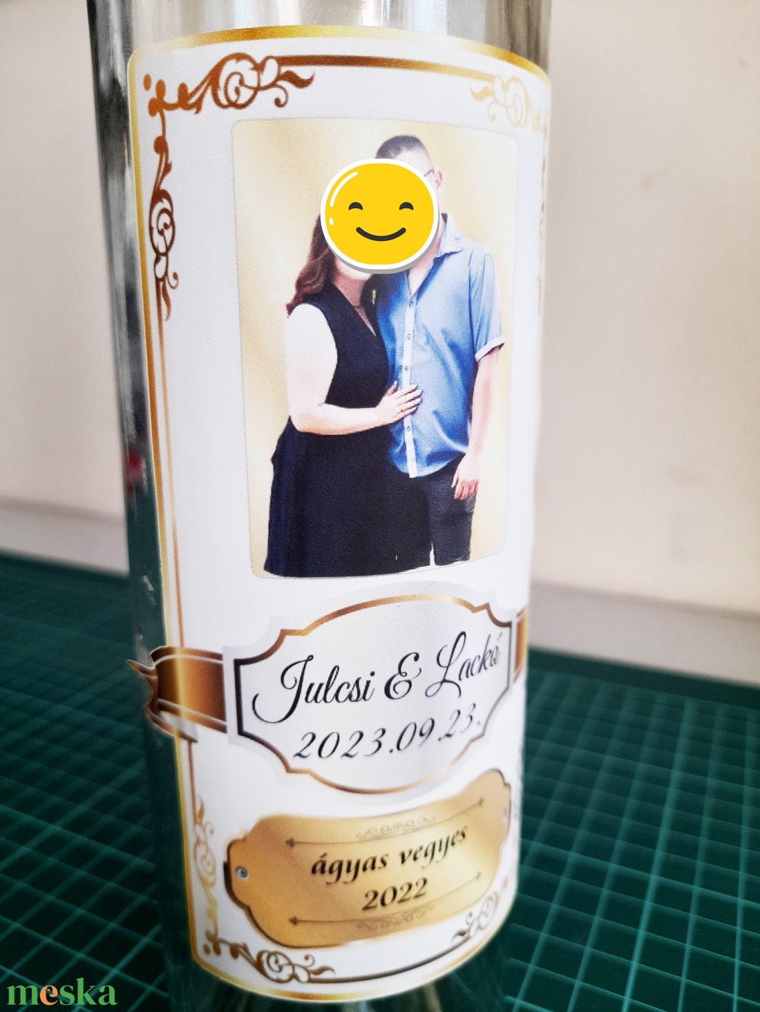 Esküvői üveg címke - esküvő - emlék & ajándék - Meska.hu
