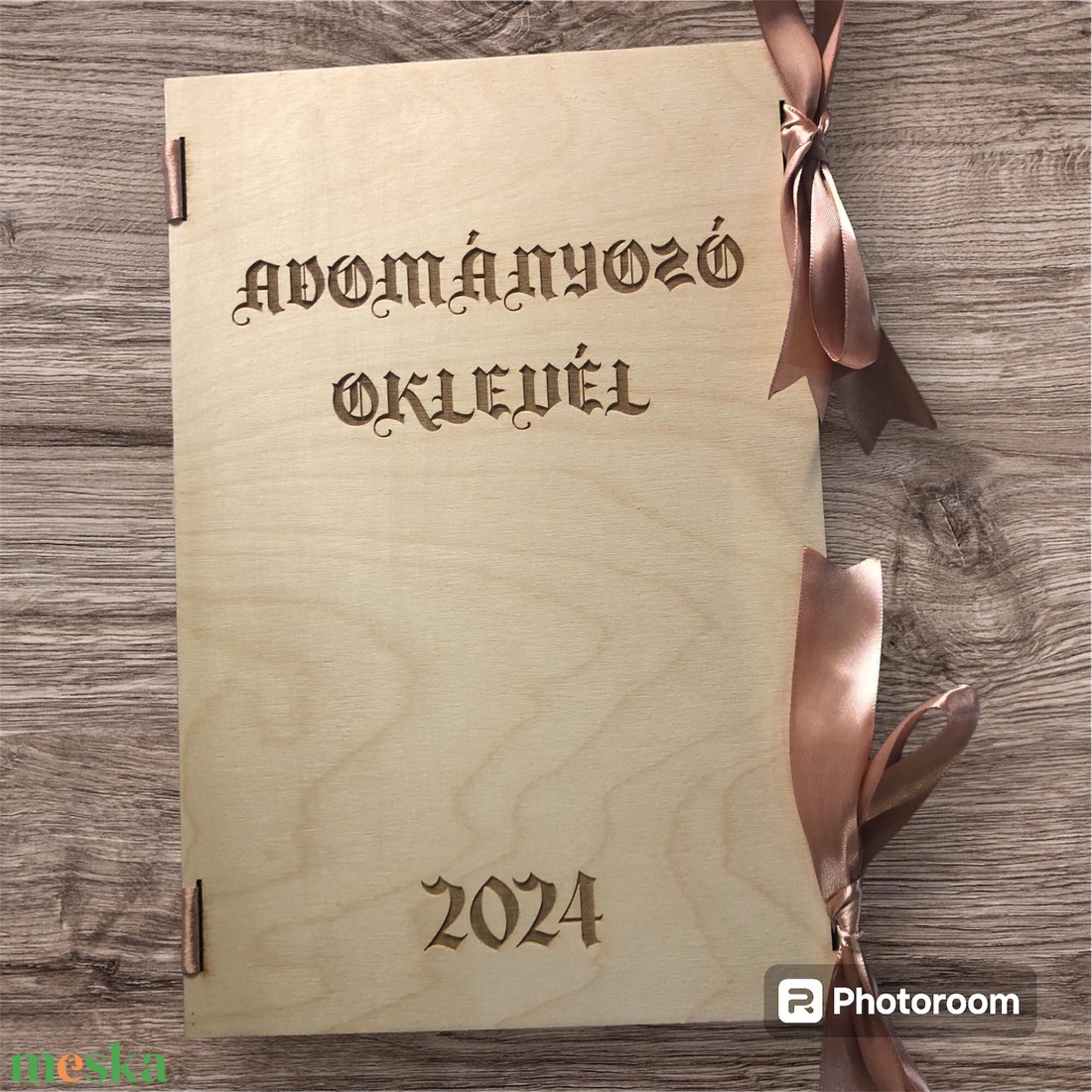 Gravírozott oklevél átadó - otthon & életmód - papír, írószer - mappa - Meska.hu