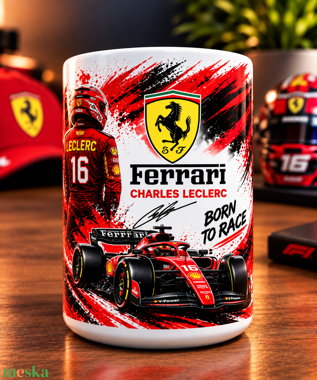 F1 Bögre Ferrari - otthon & életmód - konyhafelszerelés, tálalás - tálalás - bögre & csésze - Meska.hu