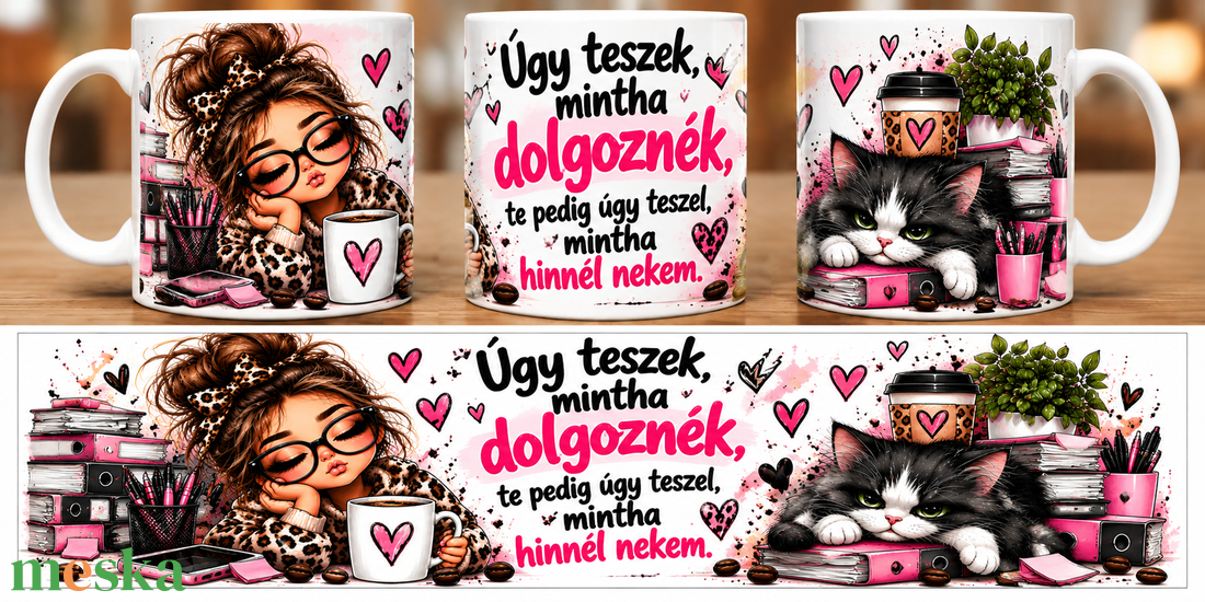 Munkahelyi Túlélő Bögre - otthon & életmód - konyhafelszerelés, tálalás - tálalás - bögre & csésze - Meska.hu