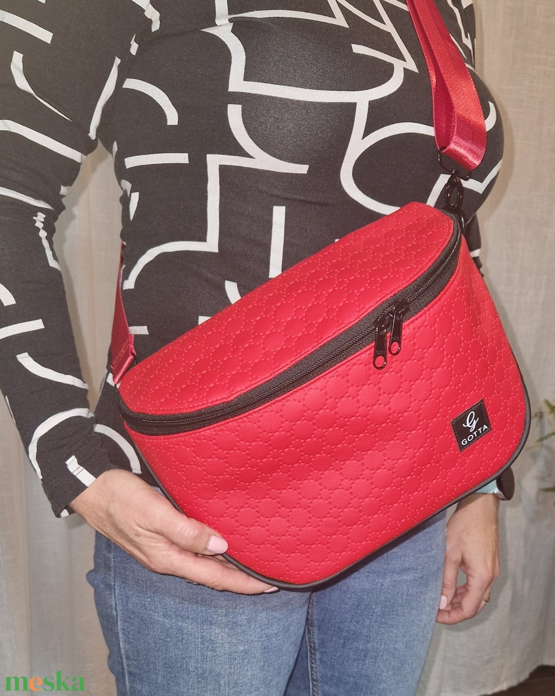 Selena keresztpántos táska - táska & tok - kézitáska & válltáska - vállon átvethető táska - Meska.hu