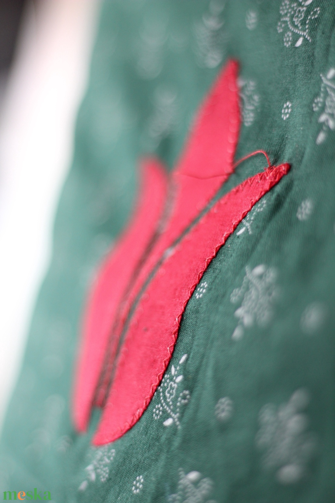 Kifordítható, díszített válltáska - táska & tok - bevásárlás & shopper táska - shopper, textiltáska, szatyor - Meska.hu