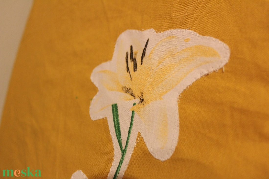 Kifordítható, díszített válltáska - táska & tok - bevásárlás & shopper táska - shopper, textiltáska, szatyor - Meska.hu