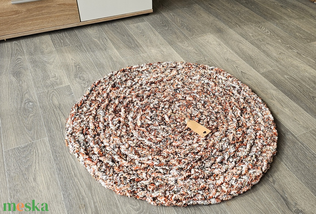 Horgolt szőnyeg narancs színvilág - otthon & életmód - lakástextil - szőnyeg - horgolt szőnyeg - Meska.hu