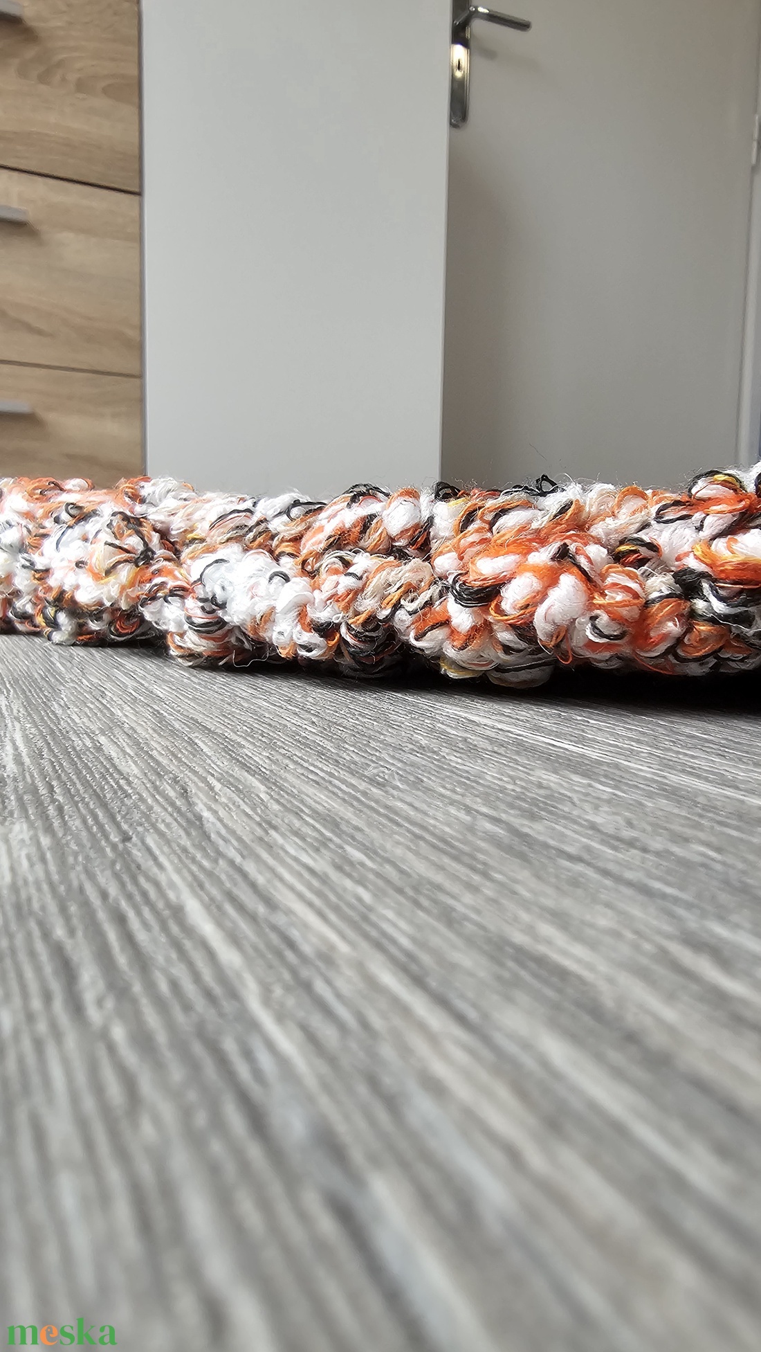 Horgolt szőnyeg narancs színvilág - otthon & életmód - lakástextil - szőnyeg - horgolt szőnyeg - Meska.hu