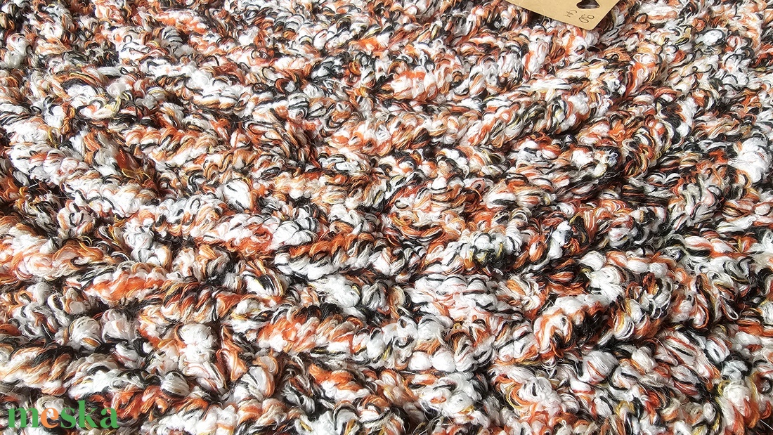 Horgolt szőnyeg narancs színvilág - otthon & életmód - lakástextil - szőnyeg - horgolt szőnyeg - Meska.hu