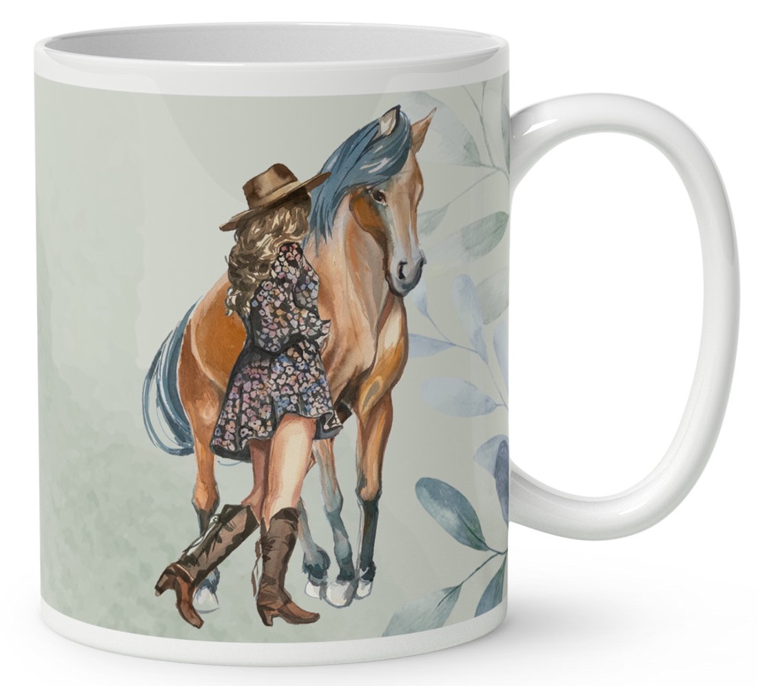 Kérd a neveddel - Szépséges lovas mintás bögre - otthon & életmód - konyhafelszerelés, tálalás - tálalás - bögre & csésze - Meska.hu