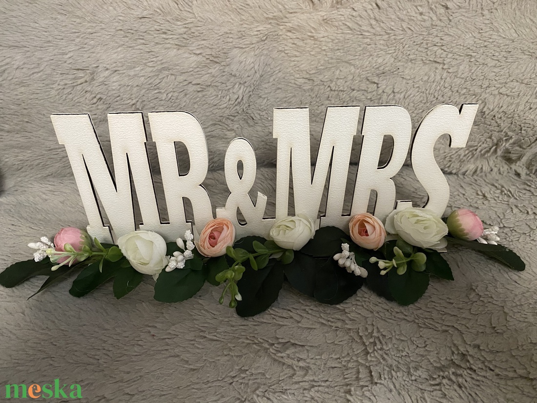 Esküvői asztaldísz mr - esküvő - dekoráció - tábla & jelzés - Meska.hu