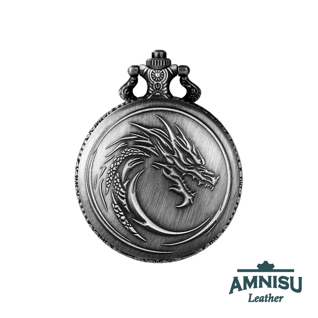 Ezüst sárkány fejes mini fém kockaszett zsebóra tokban - játék & sport - szerepjáték - Meska.hu