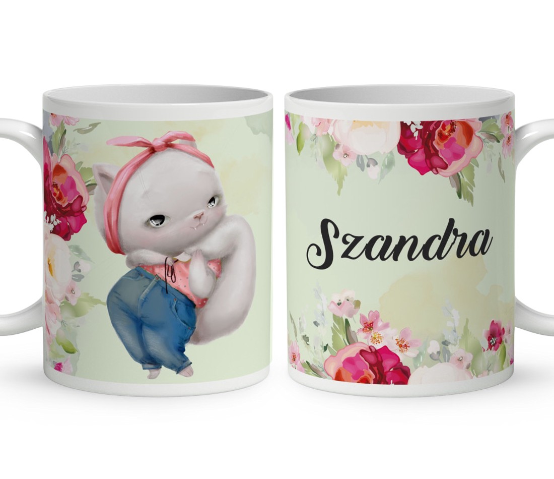 Kérd a Neveddel - Miu-miujság Cica mintás bögre - otthon & életmód - konyhafelszerelés, tálalás - tálalás - bögre & csésze - Meska.hu