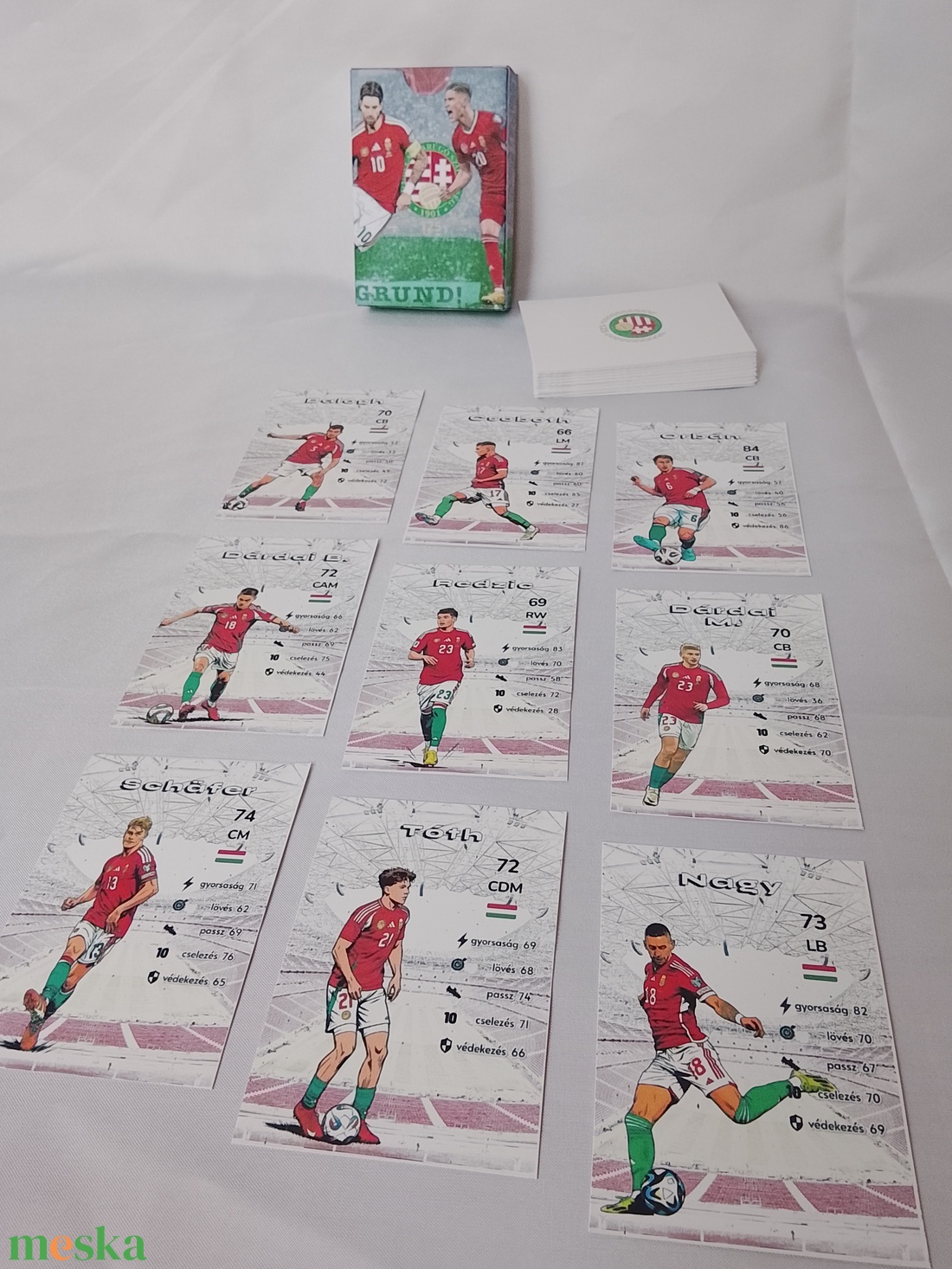 Magyar Válogatott � 2 az 1�ben kártyajáték - játék & sport - készségfejlesztő és logikai játék - memória játékok - Meska.hu