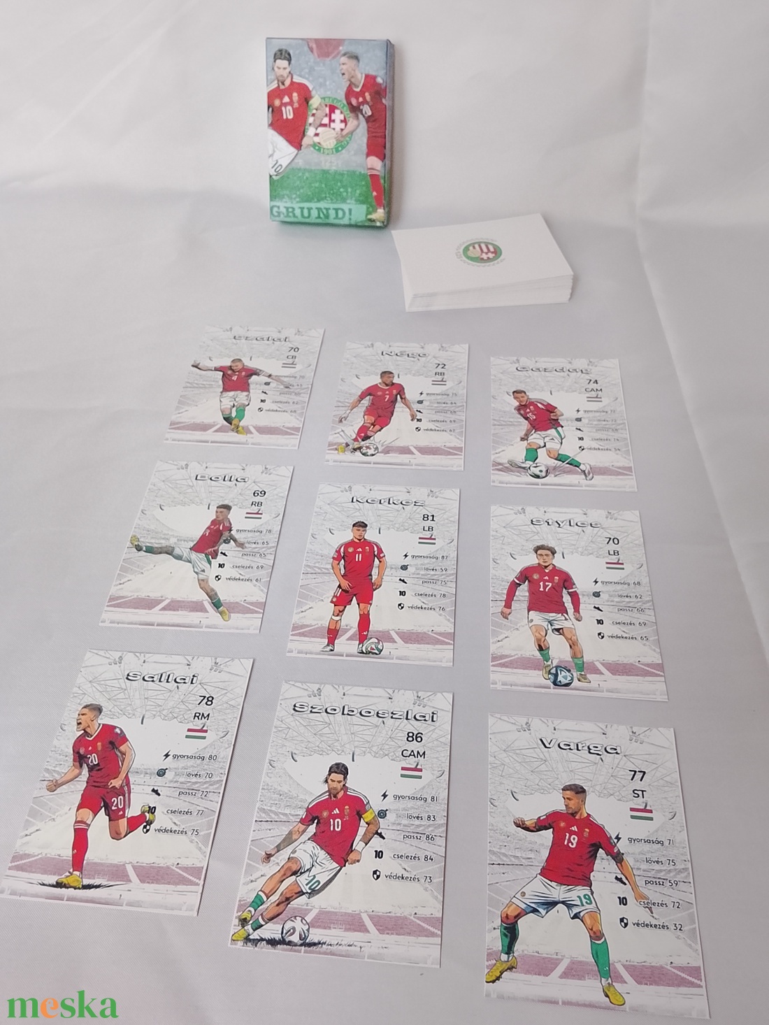 Magyar Válogatott � 2 az 1�ben kártyajáték - játék & sport - készségfejlesztő és logikai játék - memória játékok - Meska.hu